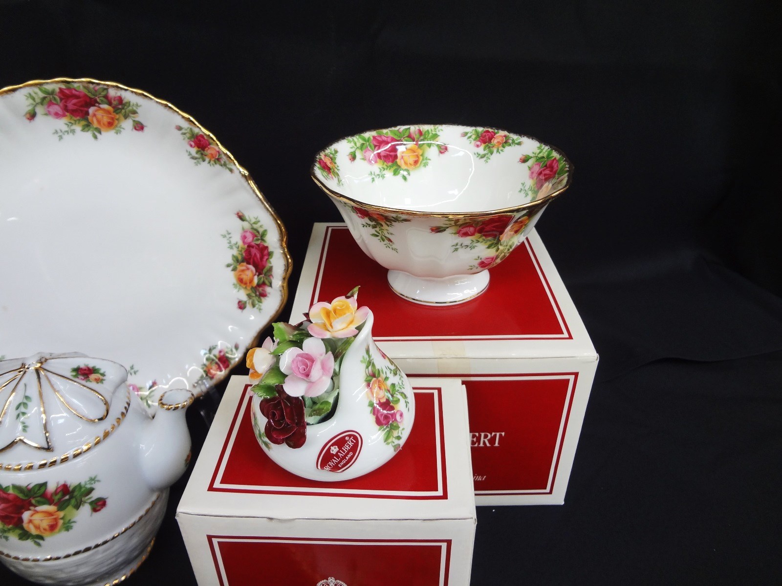 Lot Detail Royal Albert China Old Country Rose Service for Four With