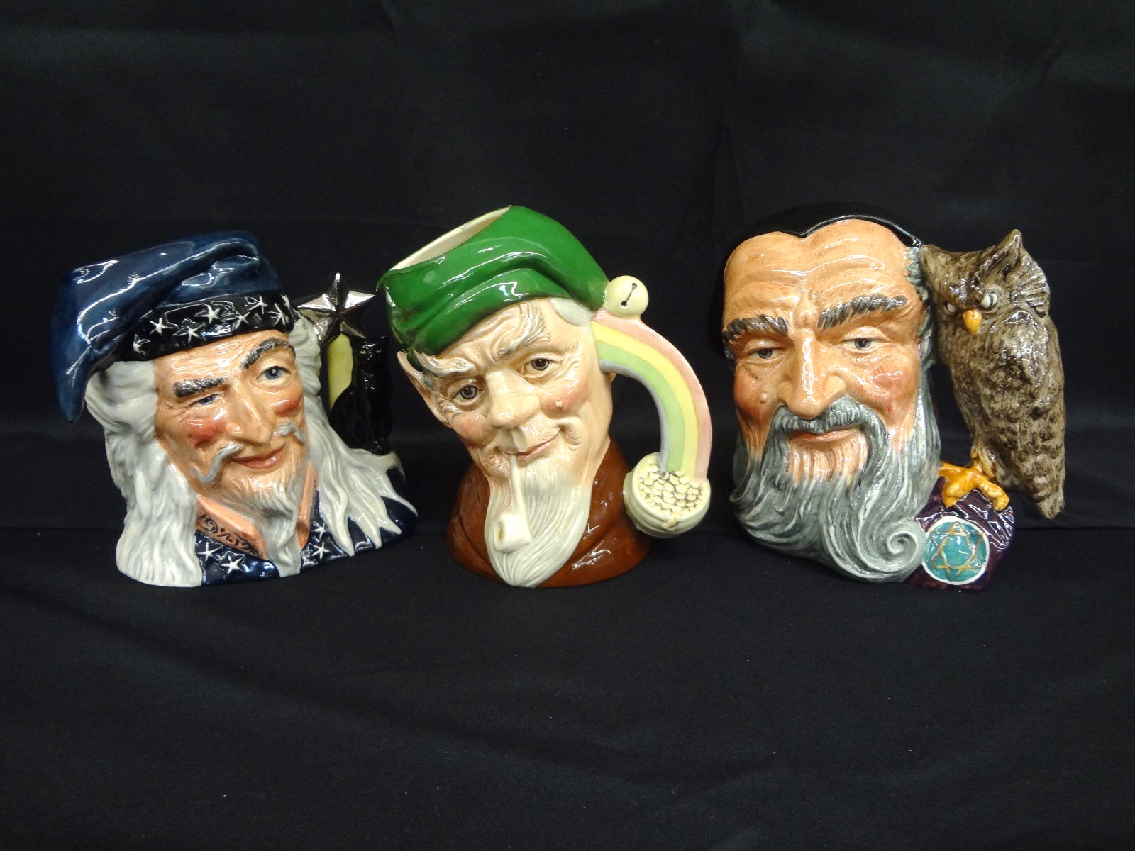 Lot Detail (3) Royal Doulton Large Character Mugs Merlin, The Wizard