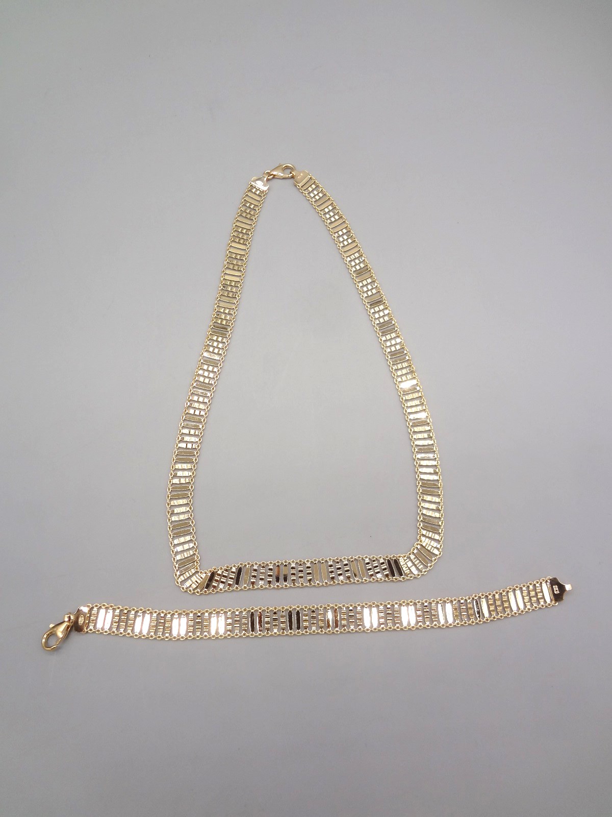 Lot Detail Gold Plated Sterling Silver Matching Necklace and Bracelet