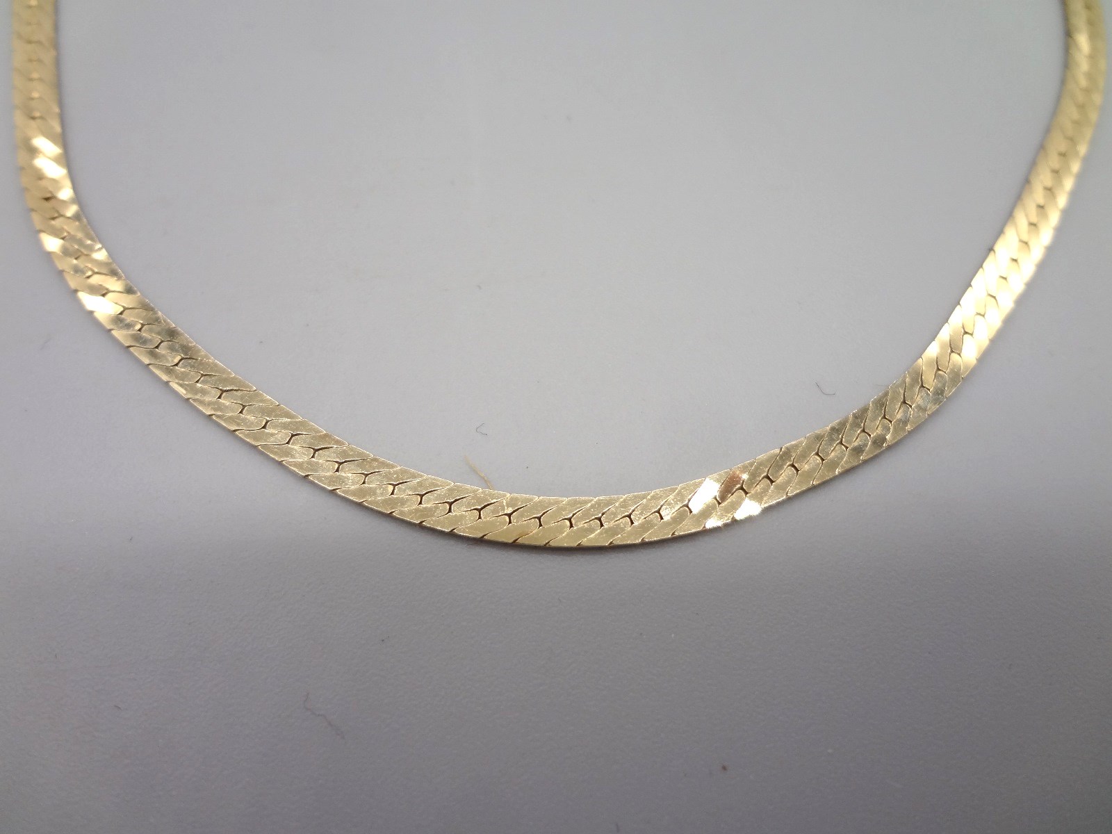 Lot Detail 14k Yellow Gold Herringbone Necklace