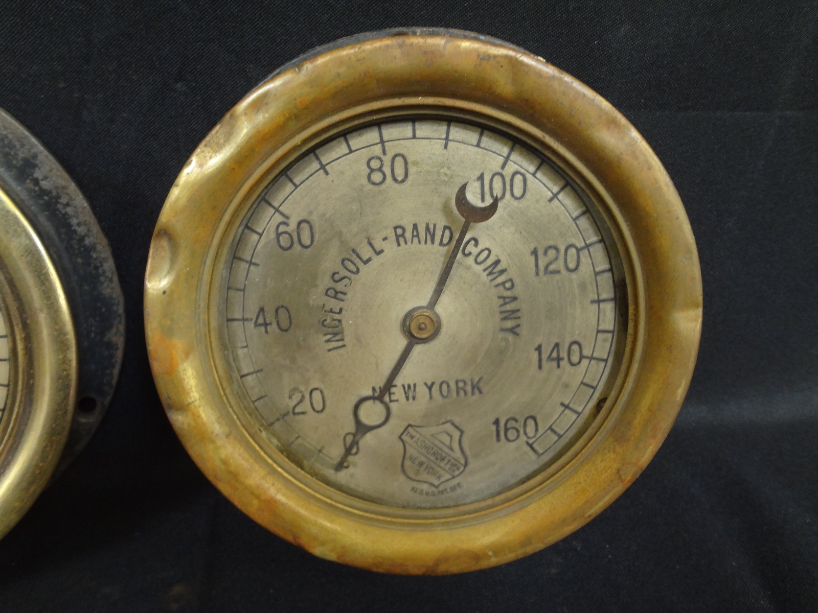 Lot Detail Pair of Brass Front Ashcroft Co. Steam Gauges