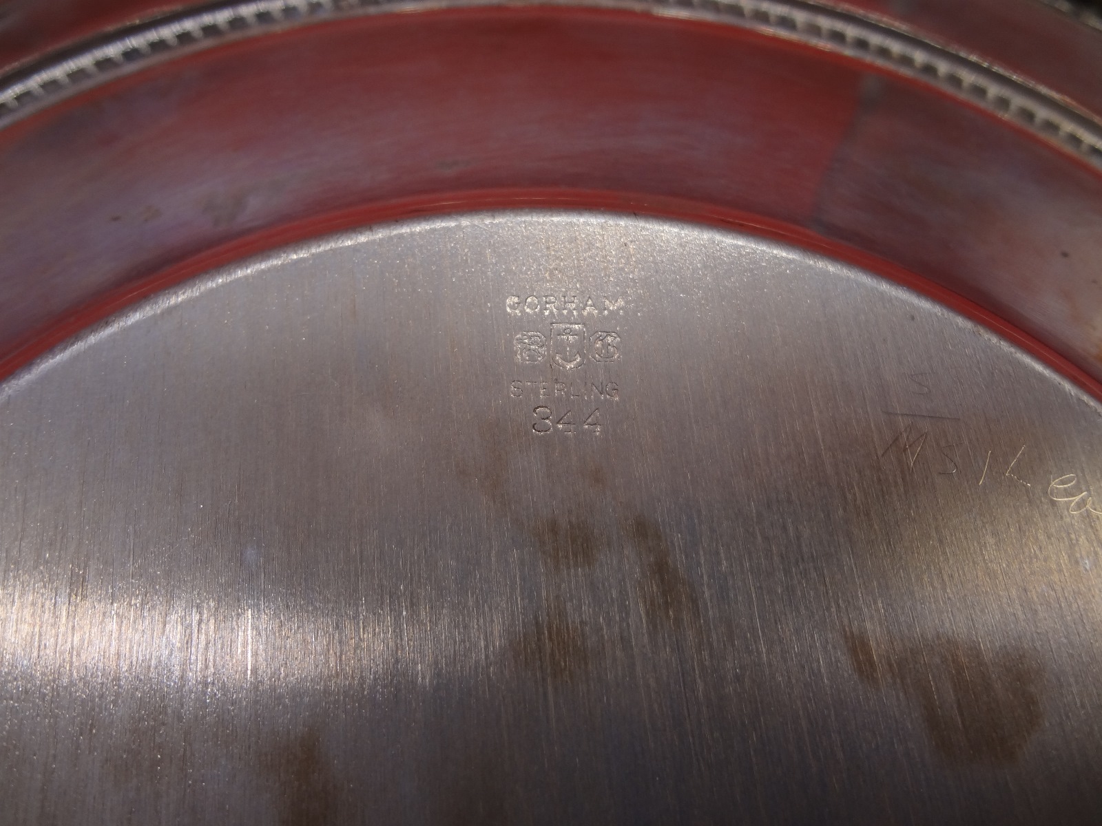 Lot Detail Gorham Sterling Silver Rope Edge Plate