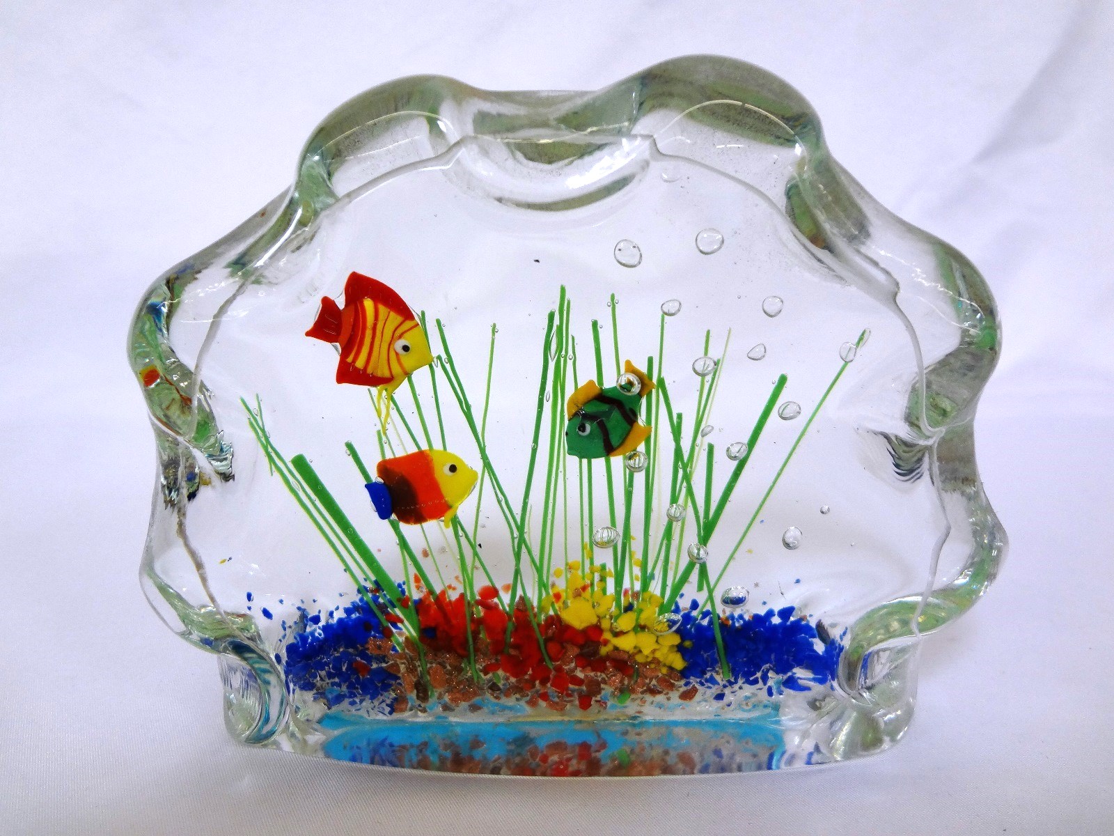 Lot Detail (6) Murano Glass Paperweights Fish in Bowls