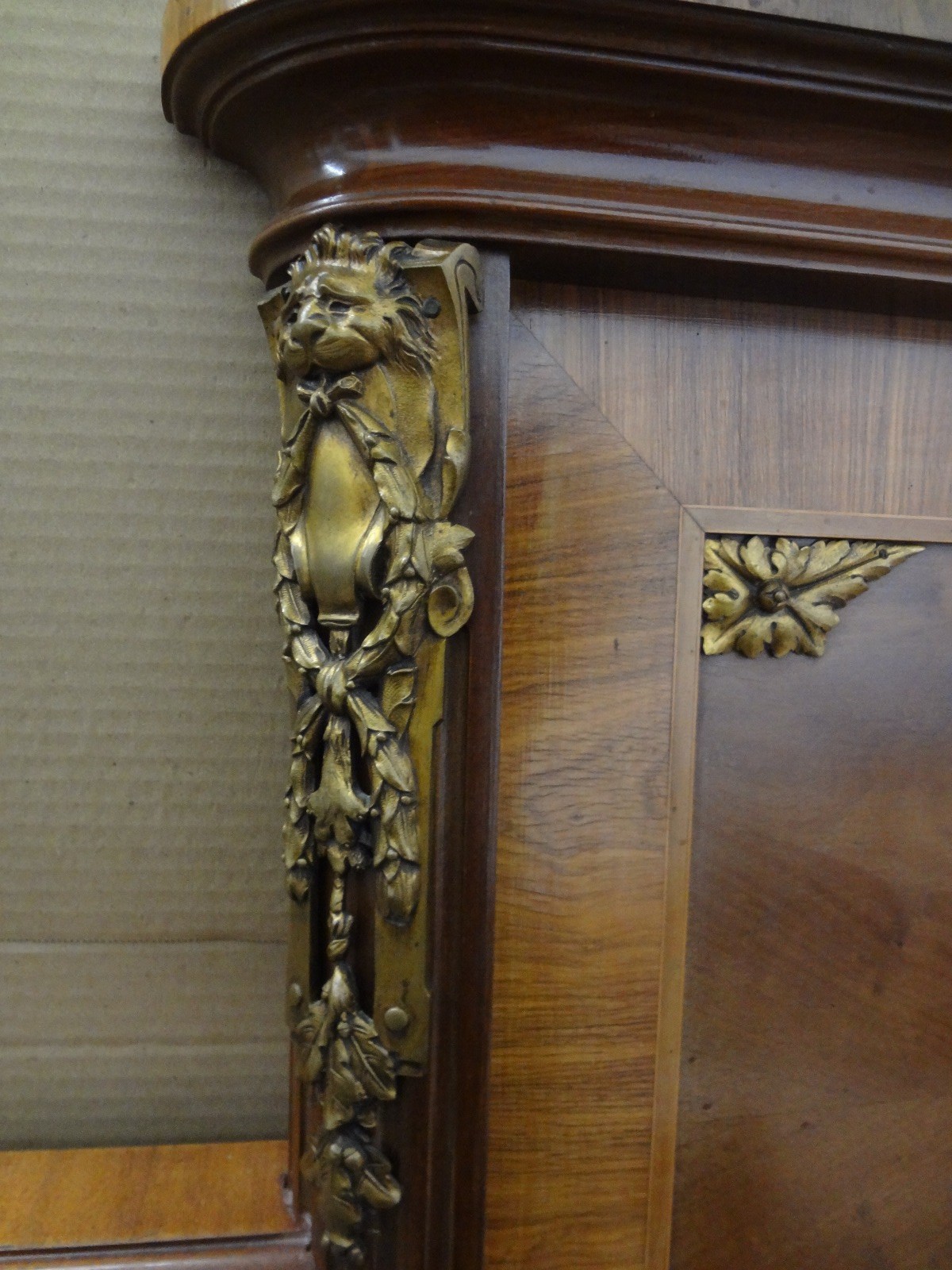 Lot Detail Full Size French Ormolu Mount Bed Head and Foot Board