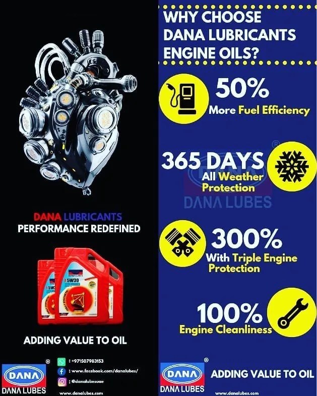 Motor Engine Oil , Lubricants & Grease Manufacturer In UAE DANA LUBES