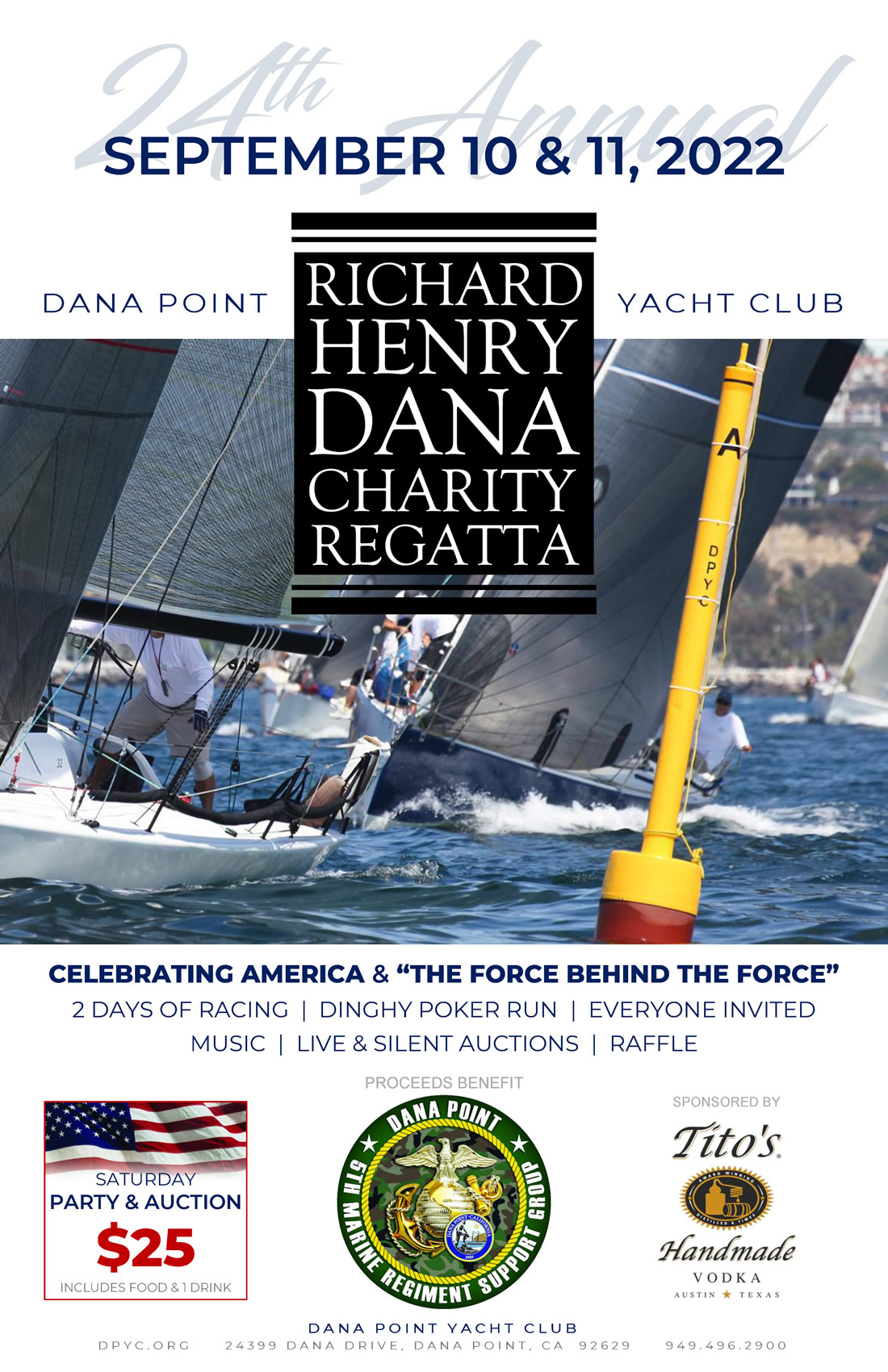 Dana Point 5th Marine Regiment Support Group RHD Charity Regatta 2022