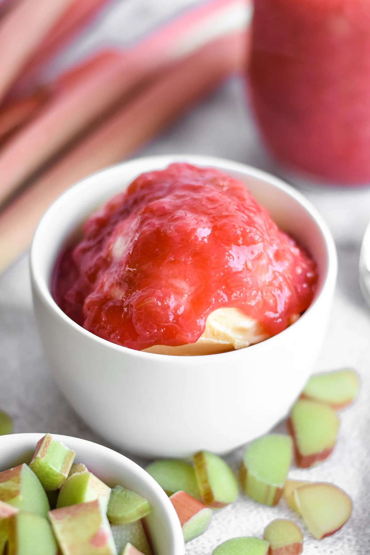 Easy Rhubarb Sauce - Dance Around the Kitchen