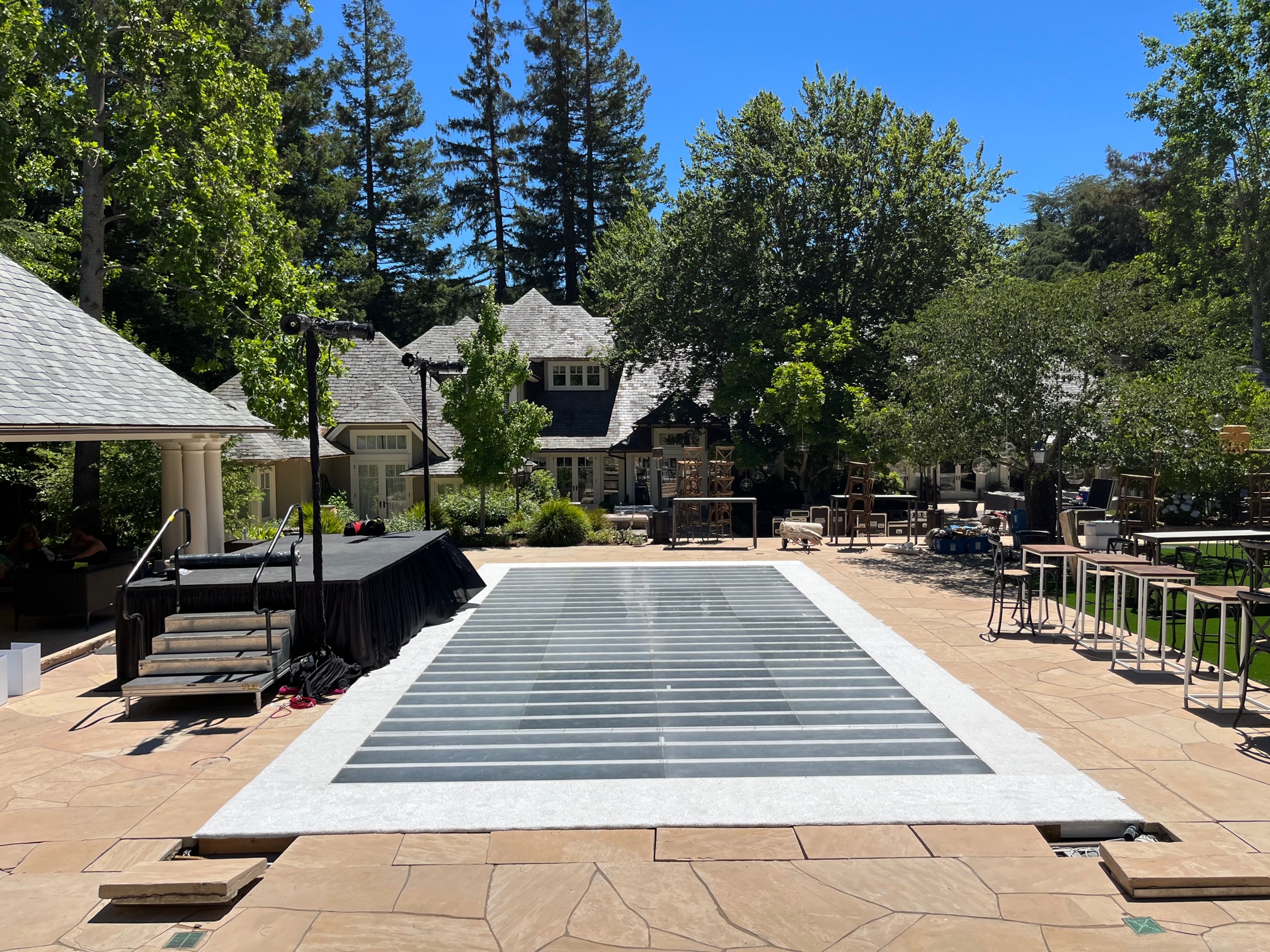 Plexiglass Dance Floor Pool Covers for Events In San Diego La Jolla El