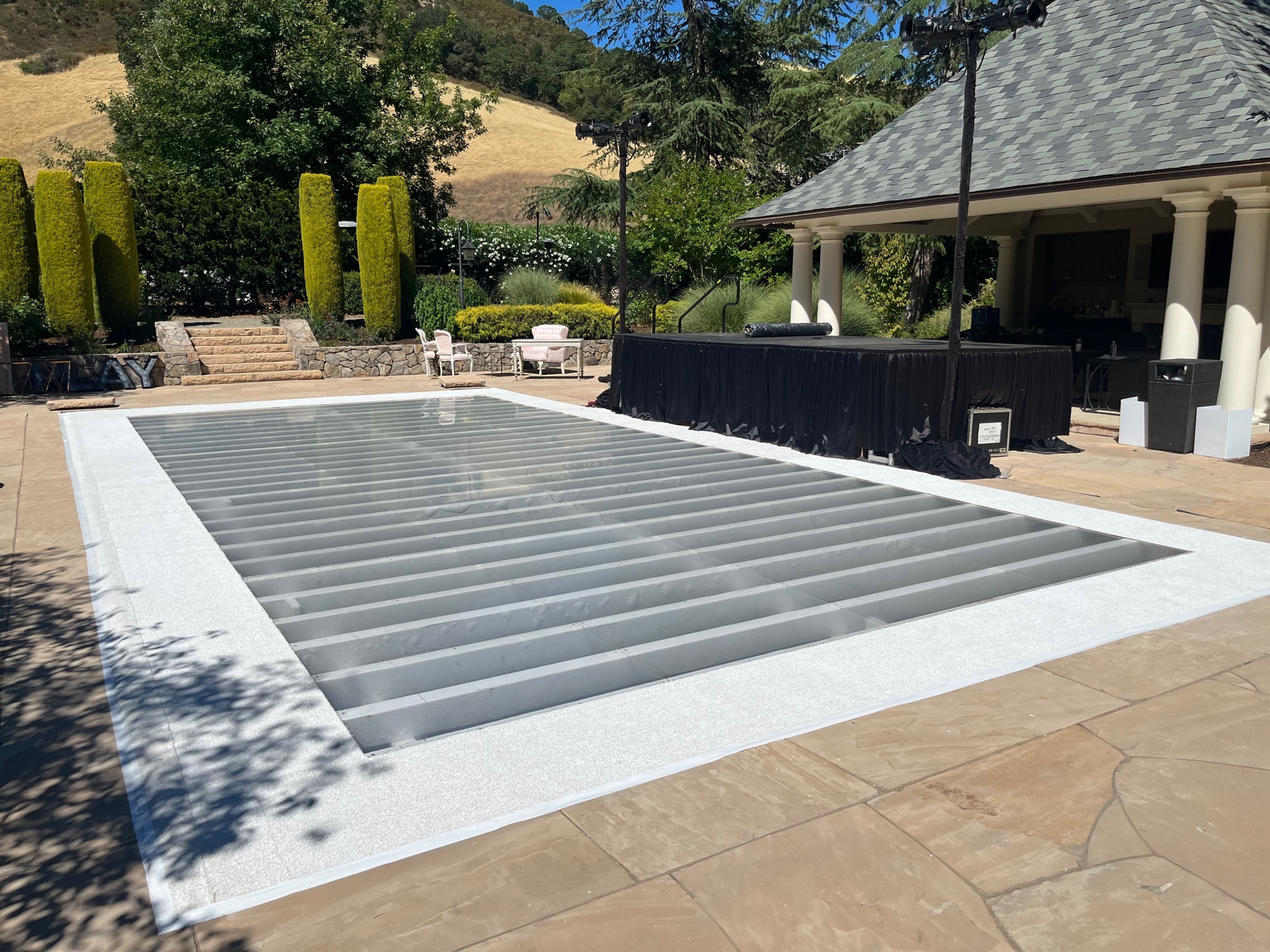 Plexiglass Dance Floor Pool Covers for Events In San Diego La Jolla El