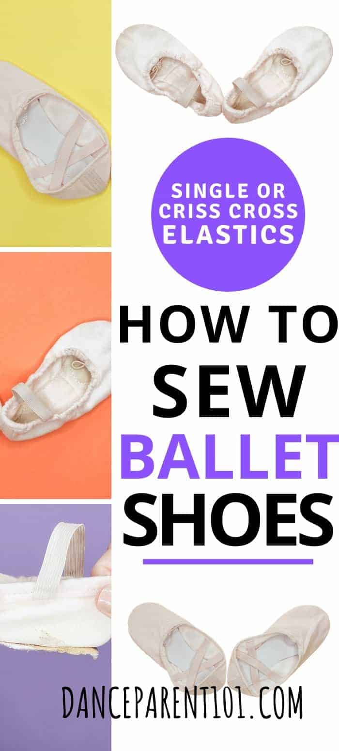How to sew elastics on to flat ballet shoes Double or single elastics
