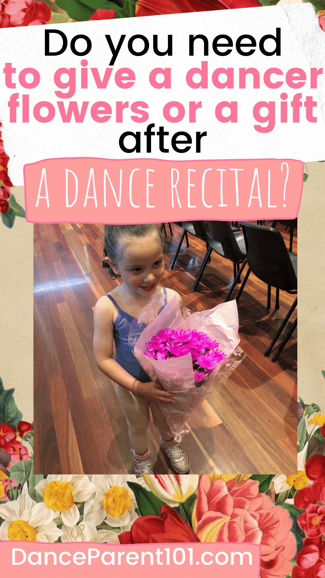 Do you need to give a dancer flowers or a gift after a dance recital