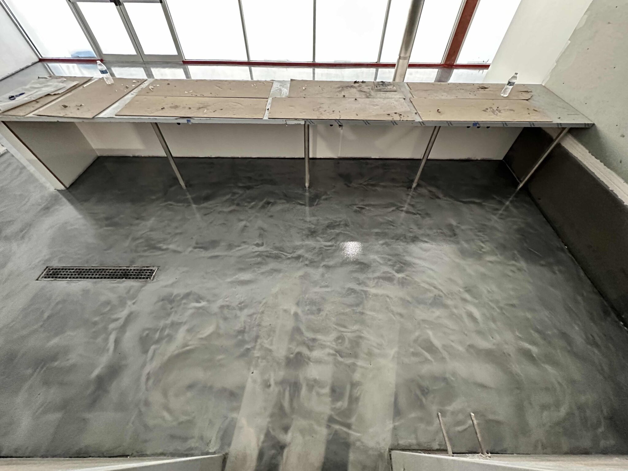 Metallic Epoxy In A Restaurant Dancer Concrete Commercial Polished