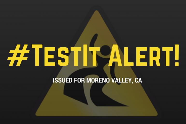 TestIt Alert Issued for Los Angeles and Moreno Valley, CA DanceSafe