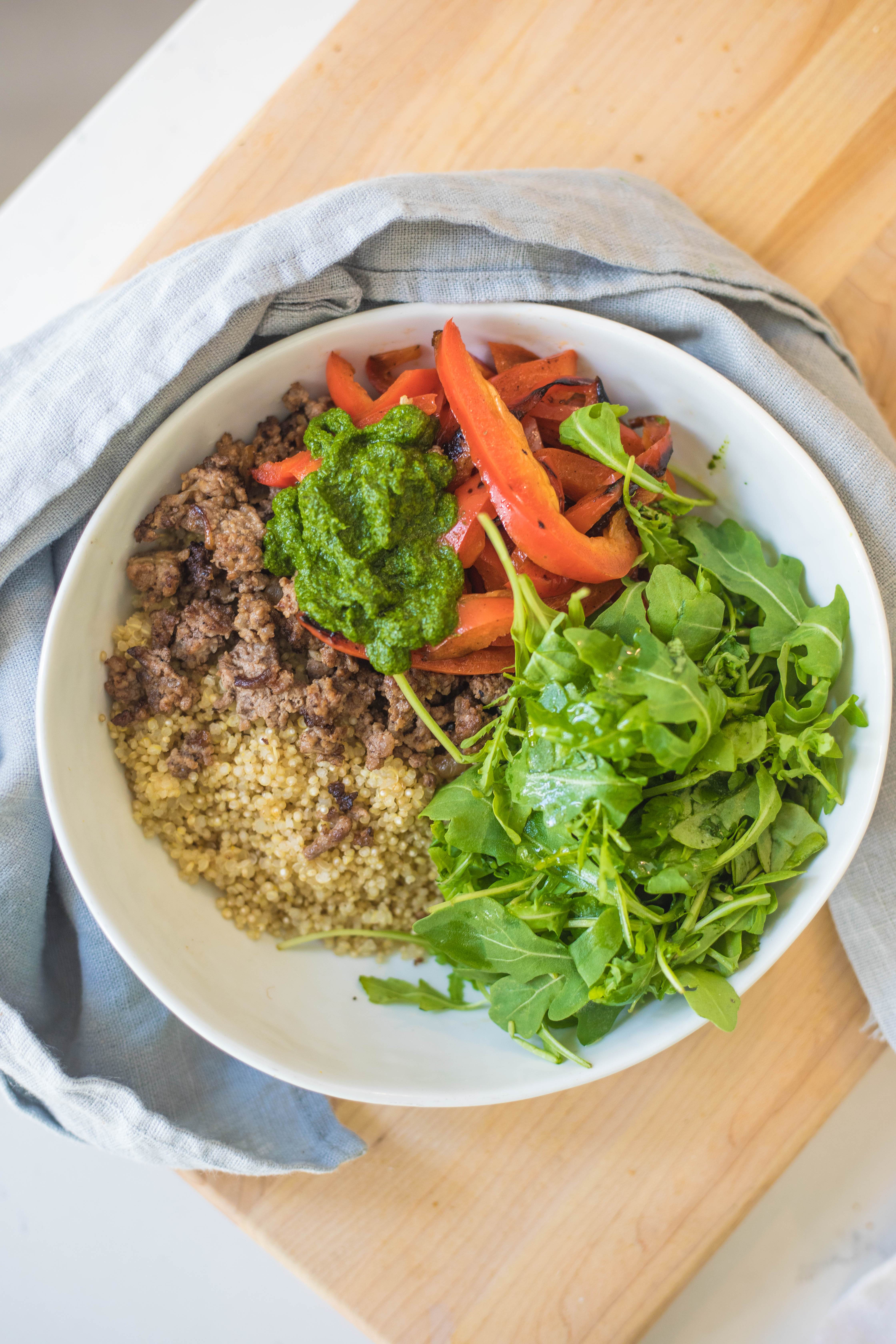 A Colorful Beef & Quinoa Bowl for Back to School