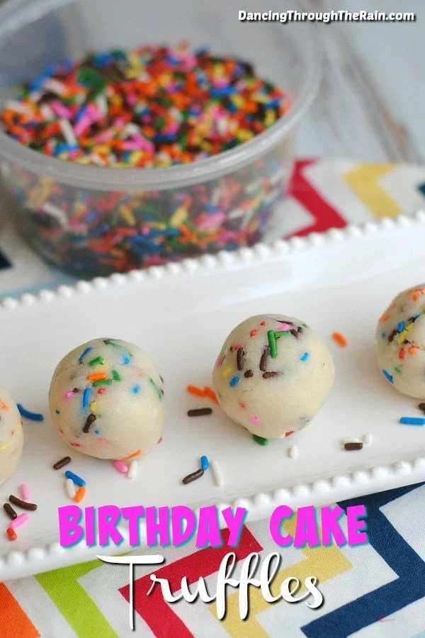 Funfetti Cake Truffles Only 3 Ingredients! Dancing Through the Rain