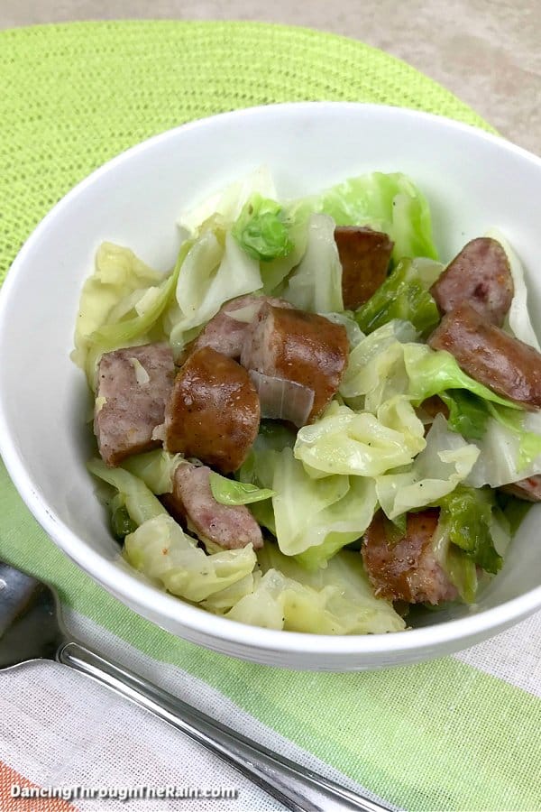 Easy Cabbage And Andouille Sausage Skillet Dancing Through the Rain