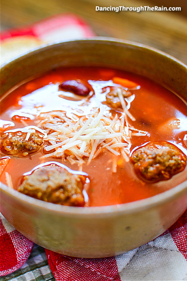 Easy Slow Cooker Meatball Soup Dancing Through the Rain