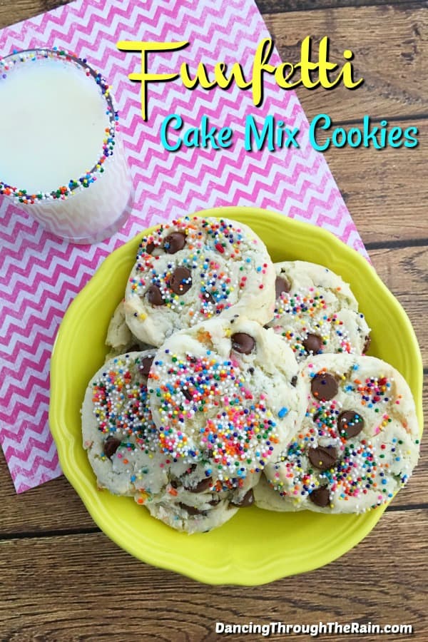 Easy Funfetti Cake Mix Cookies Dancing Through the Rain