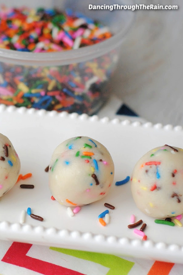 Funfetti Cake Truffles Only 3 Ingredients! Dancing Through the Rain