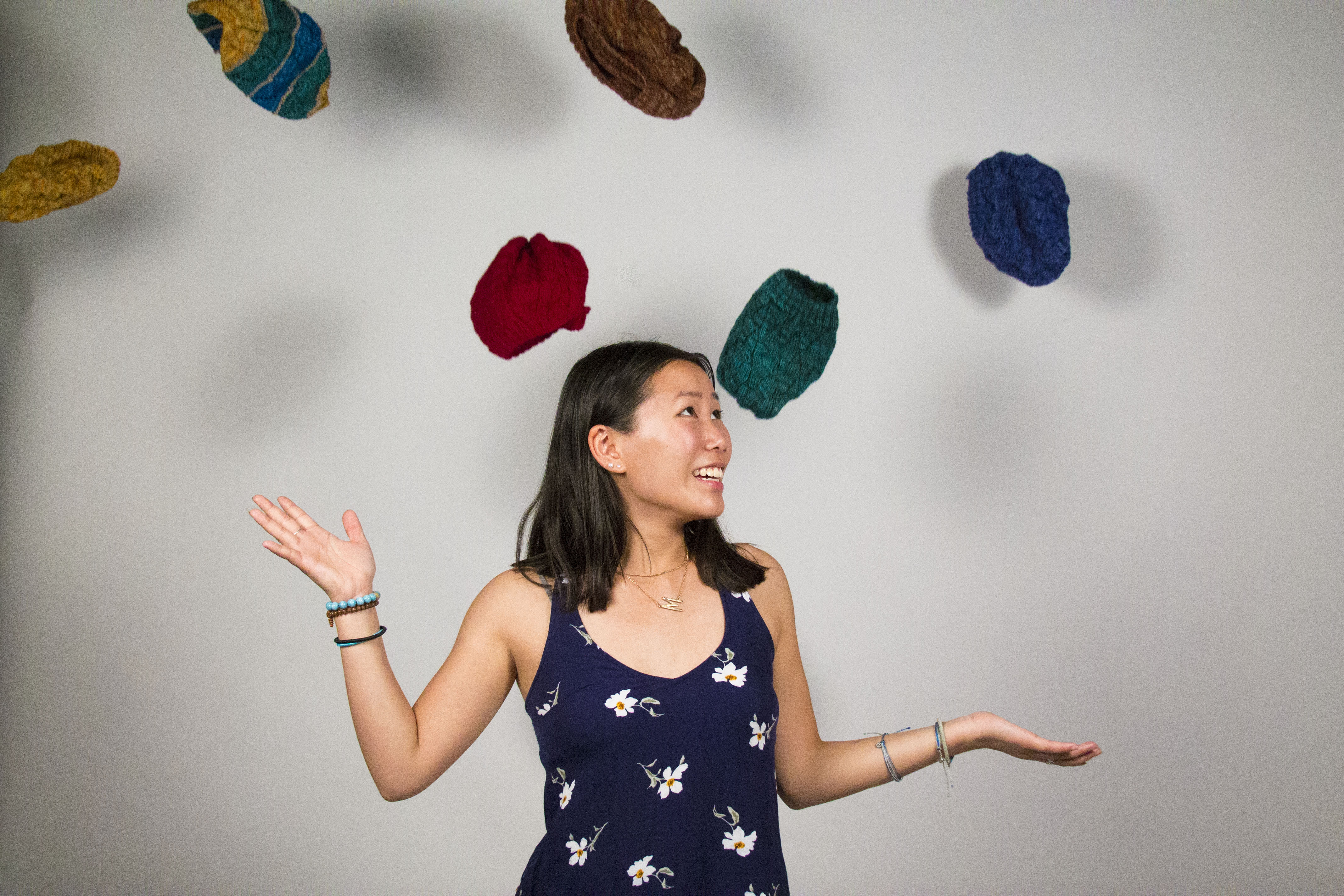 WIP Juggling Hats! Dancing Triceratops Designs