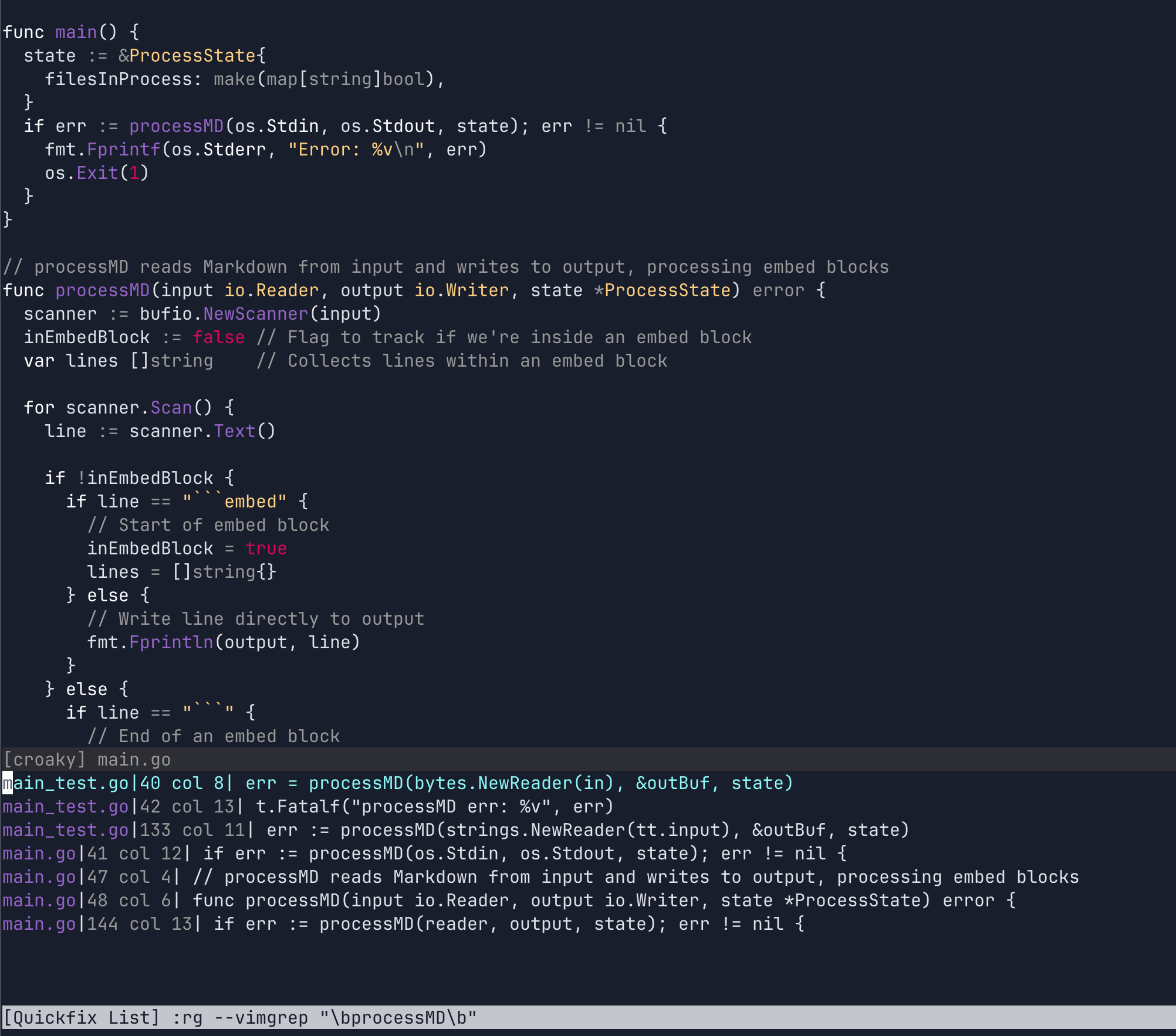 Search Projects in Vim