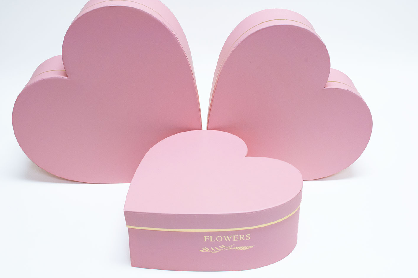 W9648 Pink Heart Shape Flower Box Set of 3
