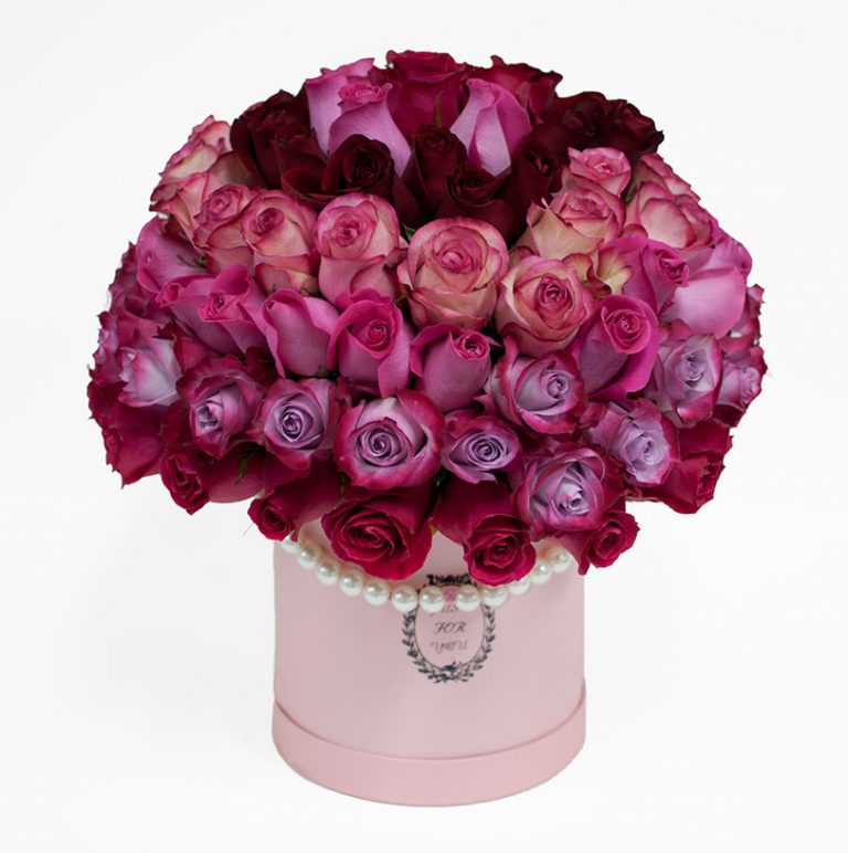 W9217 Pink Just For You Tall Round Flower Box Set of 3 D & E Floral