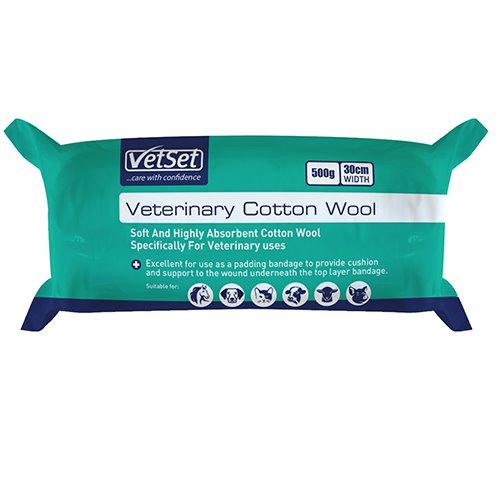 VetSet Veterinary Cotton Wool 500g D&H Direct