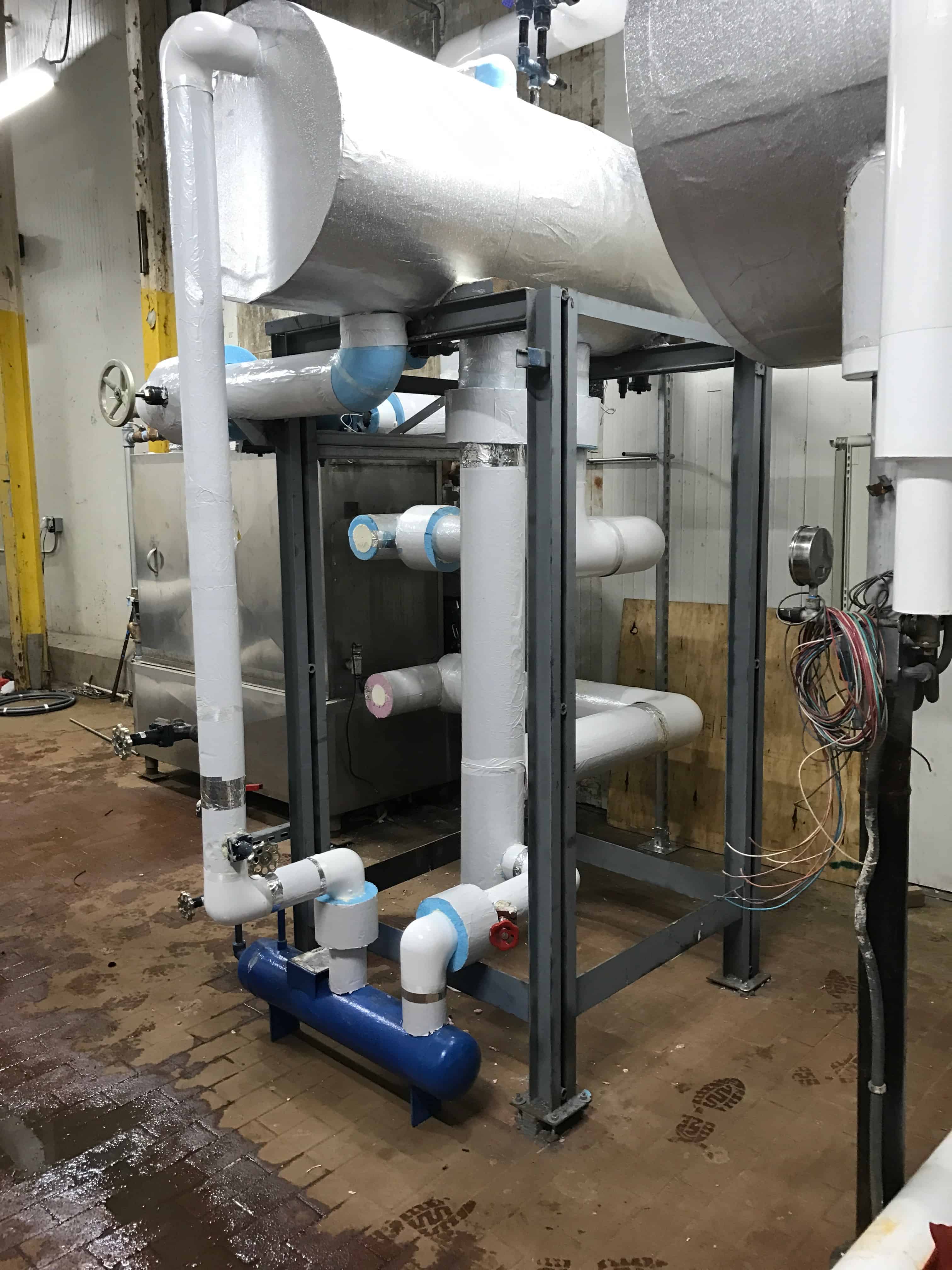 300 Ton Ammonia / Glycol Heat Exchanger Process Cooling Installation