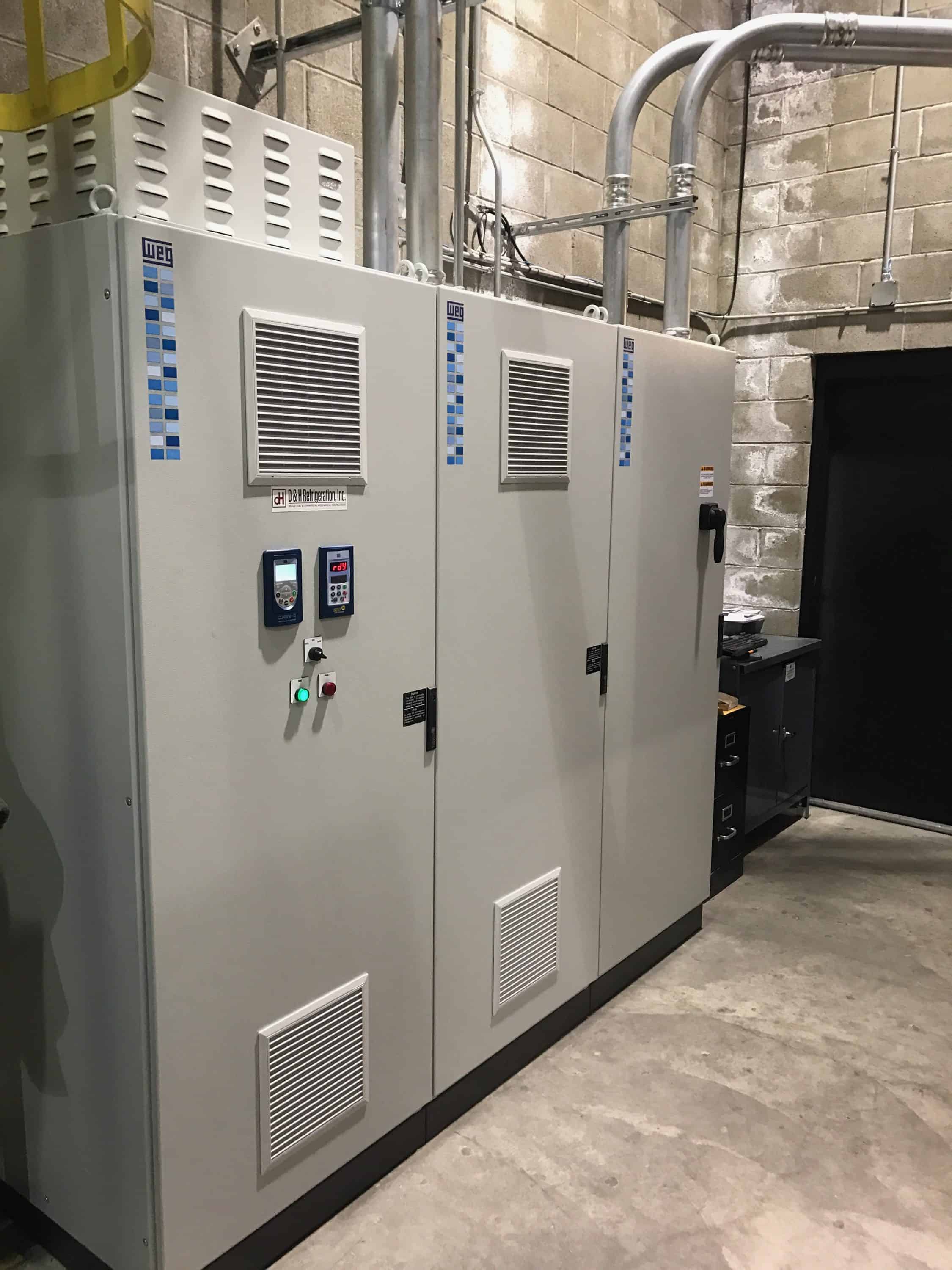 VFD Conversion 400HP Ammonia Package D & H Refrigeration