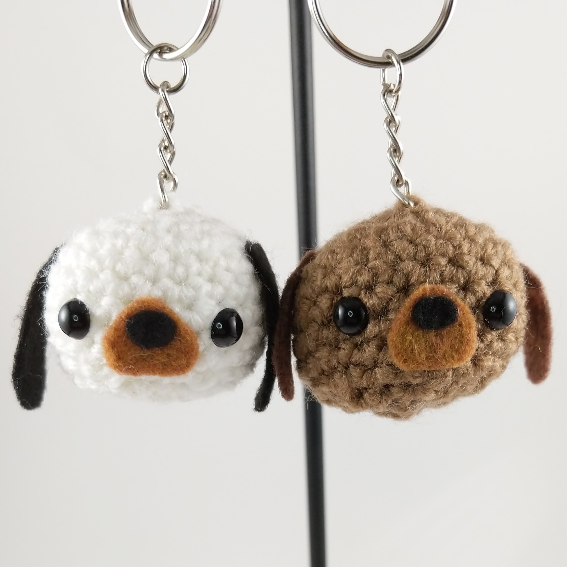 Crochet Puppy Keychain Dandy Bee Makes