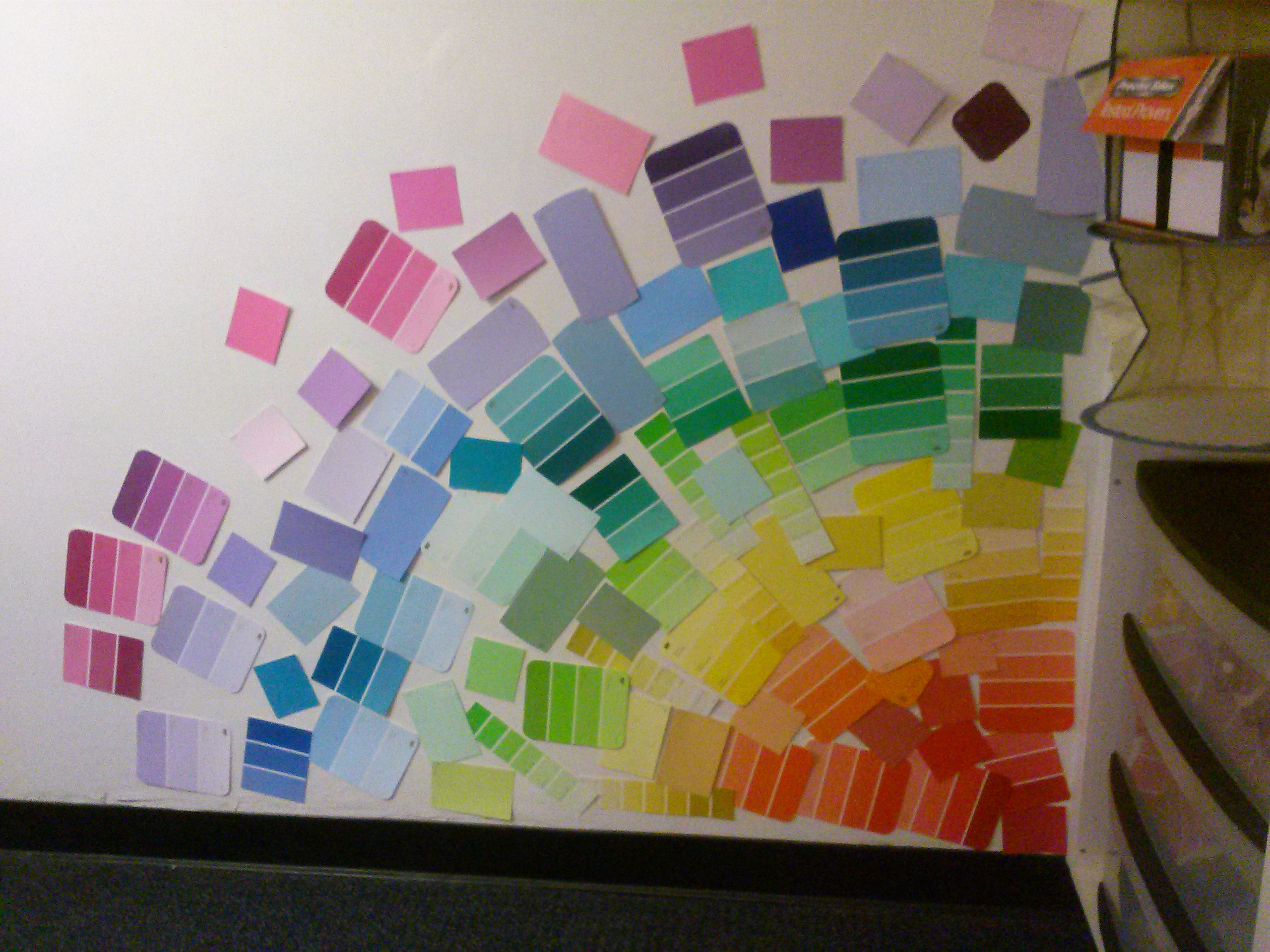 Dorm DIY Paint Swatch Wall
