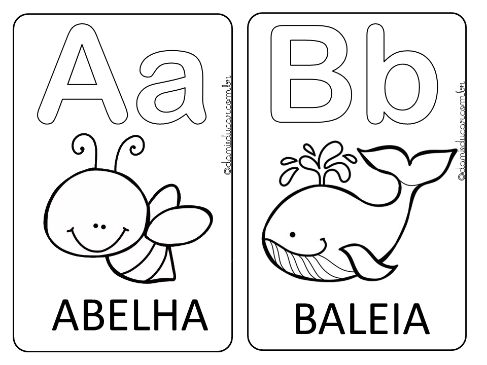 ALFABETO ILUSTRADO PARA COLORIR Dani Educar