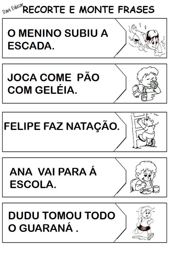 Organizando frases Dani Educar