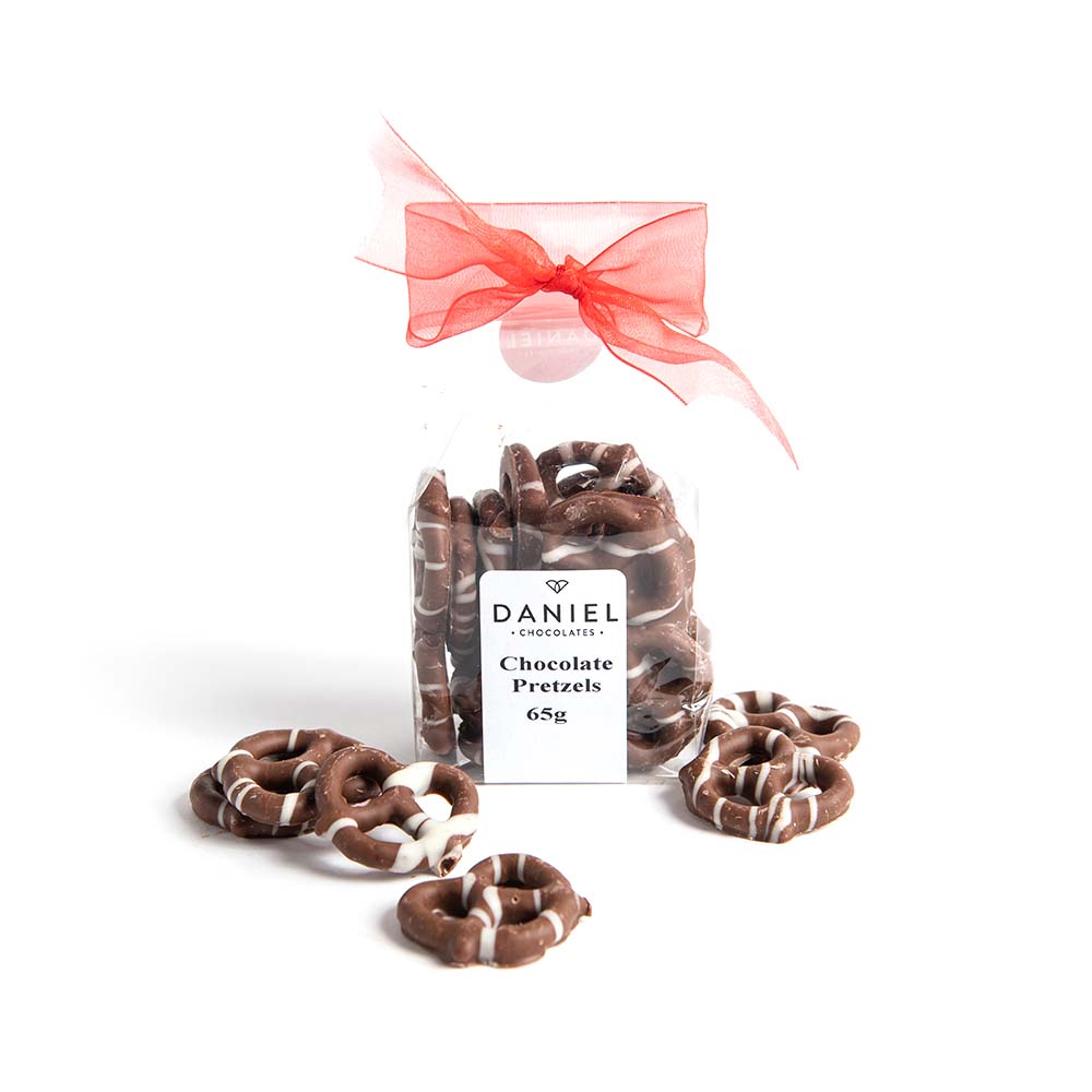 Milk Chocolate Covered Pretzels, 65g Daniel Chocolates
