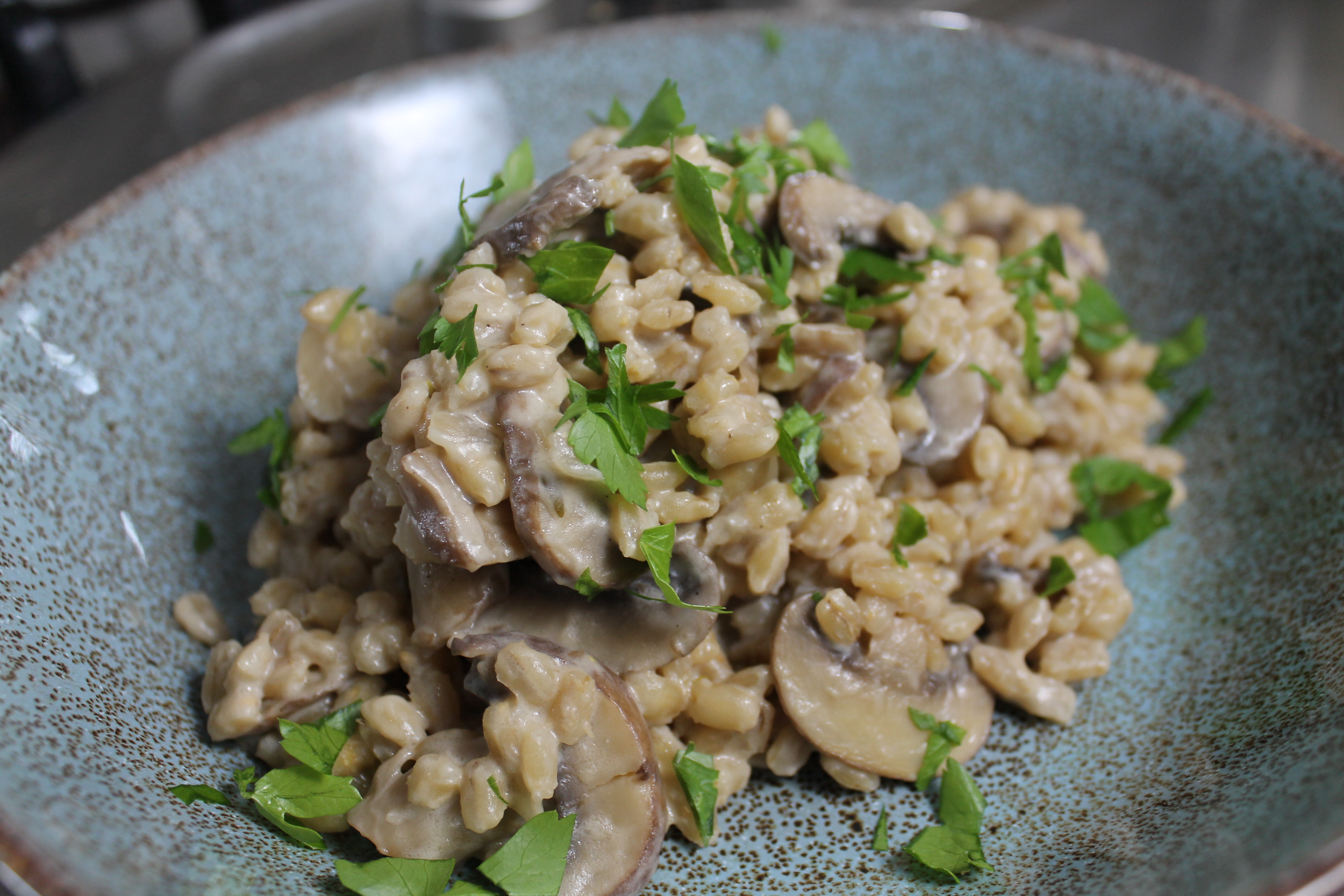 Mushroom Barley Risotto Foodie Hub Daniel Diver
