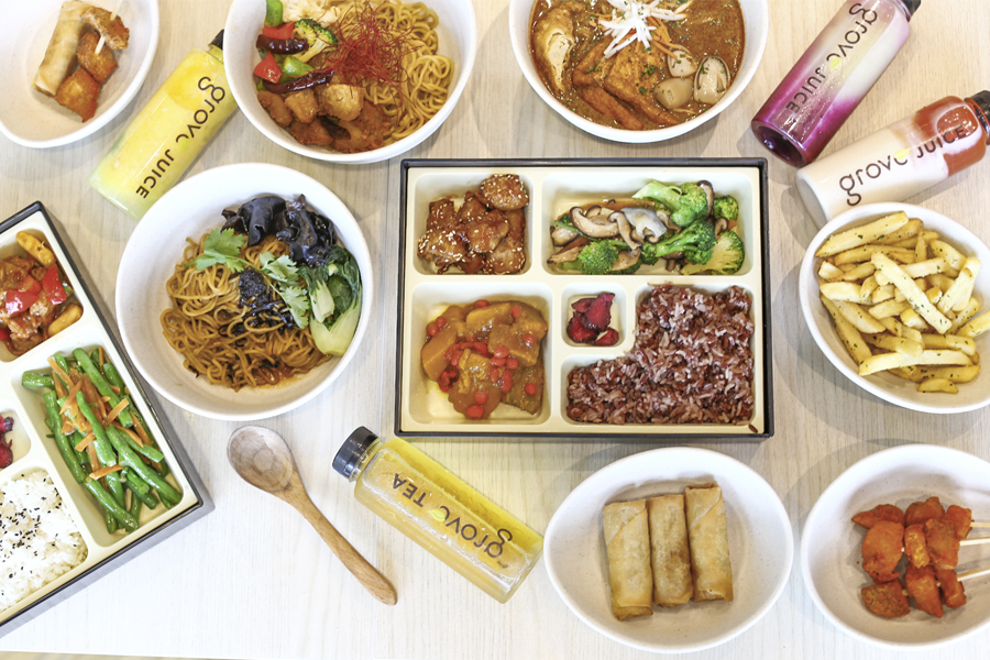 Grove Vegetarian Eatery at Waterway Point, With Truffle Ramen, Laksa
