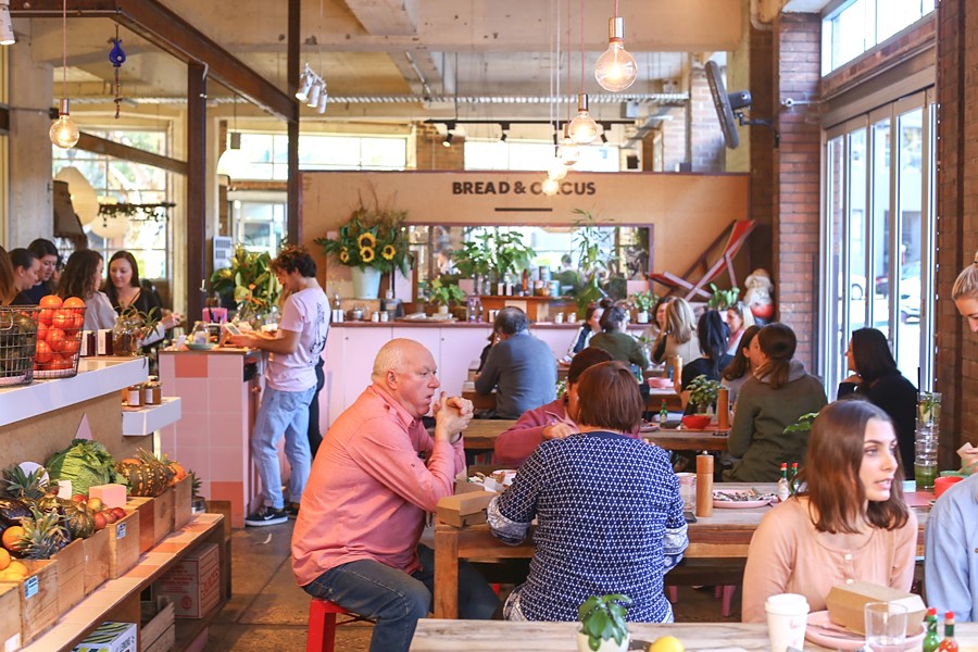 Bread and Circus Wholefoods Canteen, Sydney Pink BrunchCafe Focusing On Organic Food And