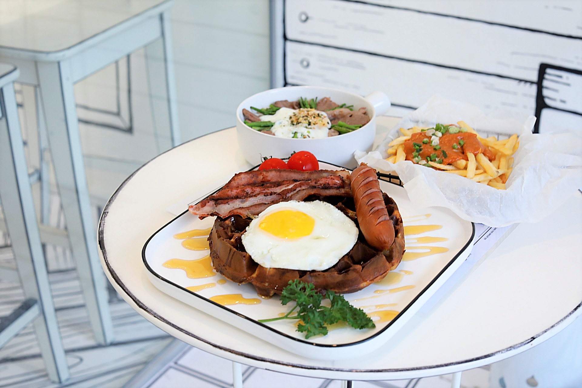 Cafe Monochrome Instagrammable 2D Black & White Café With Brunch