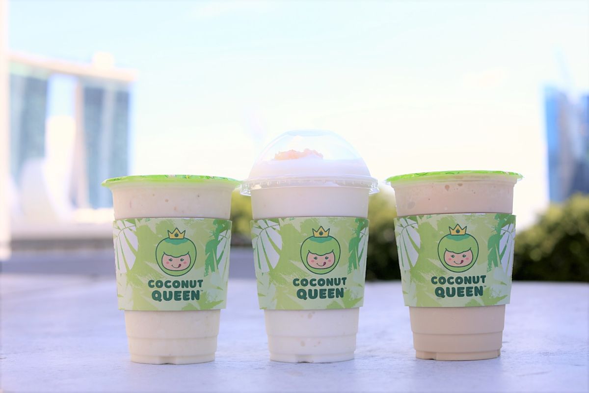 Coconut Queen Coconut Shake Shop With Refreshing Taro, Lychee And
