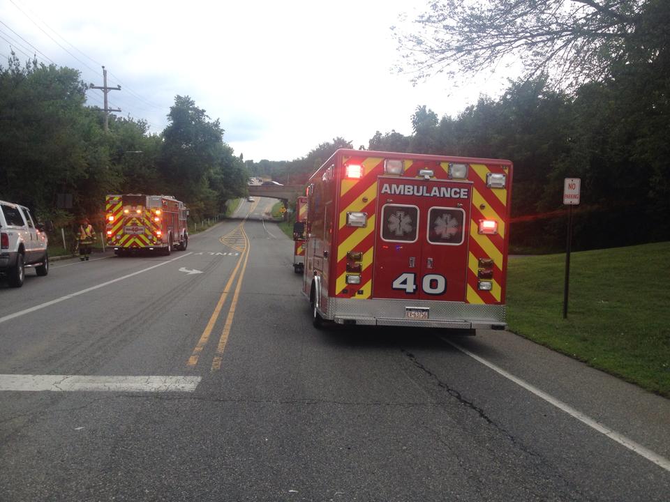 Accident at Chichester & Larkin Boothwyn Fire Company Volunteer