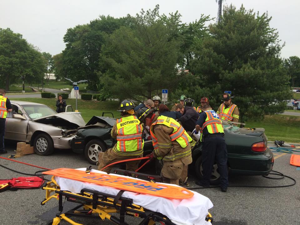 Chichester High School Senior Prom Mock Car Accident Boothwyn Fire