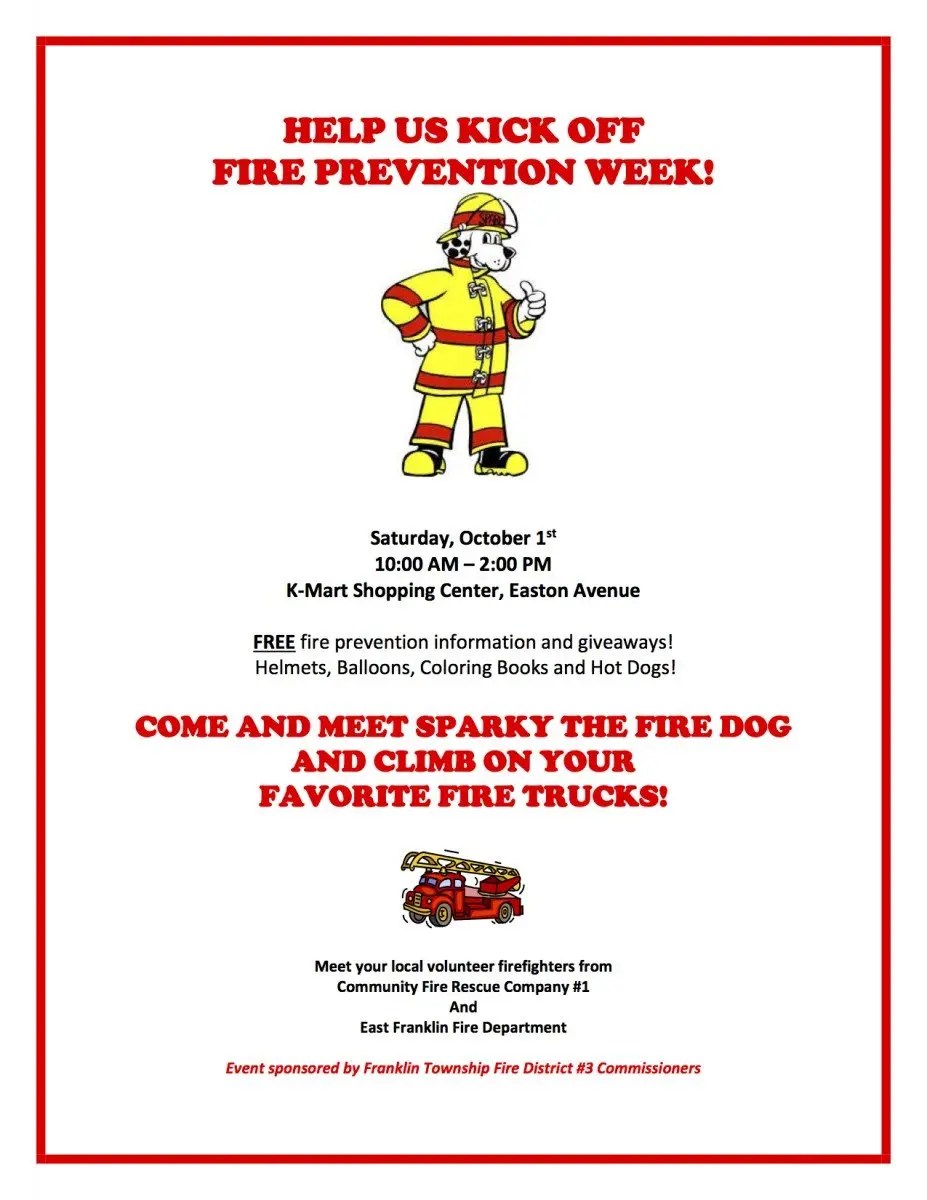 Fire Prevention Week Kick Off East Franklin Fire Department
