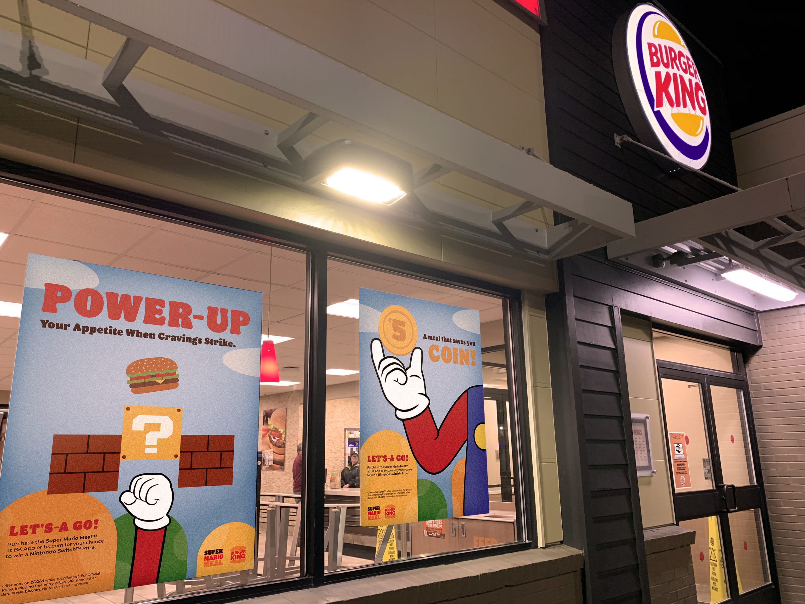 Burger King x Super Mario Meal Deal Danielle Creative Co.