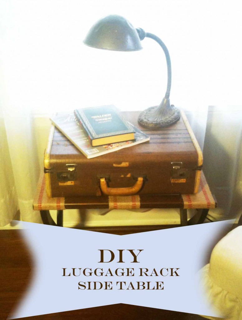 DIY Luggage Rack Side Table Danielle Hatfield