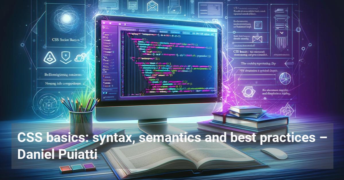 CSS basics syntax, semantics and best practices Daniel Puiatti