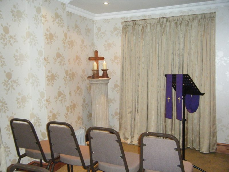Chapel for a funeral service in Sutton Coldfield