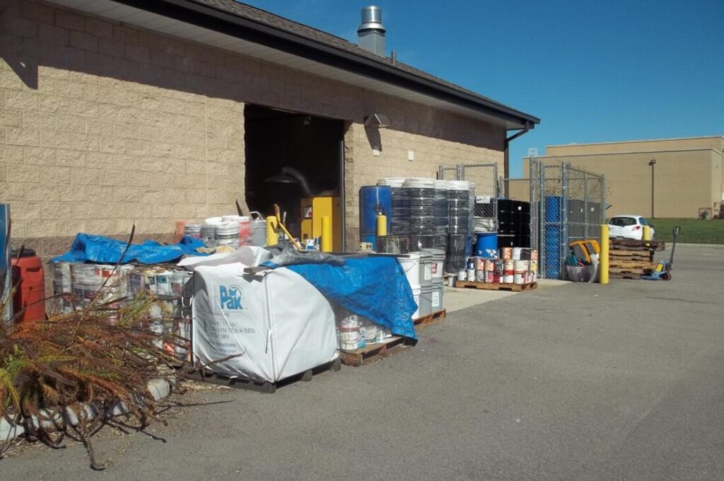 Household hazardous waste collection site Daniels Training Services