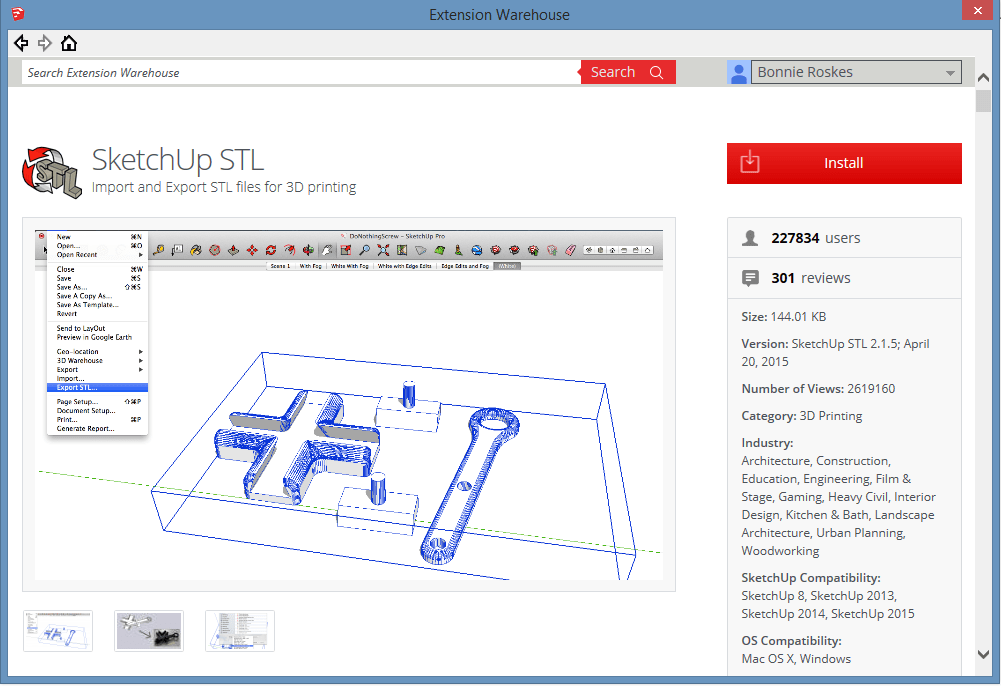 SketchUp STL Extension Part 1 Model Export Daniel Tal