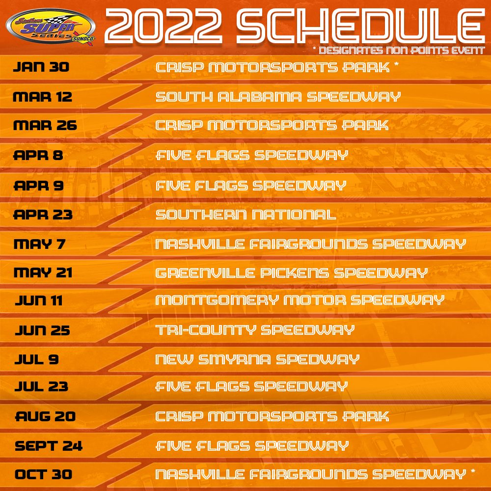 The Southern Super Series looks forward to the 2022 Schedule